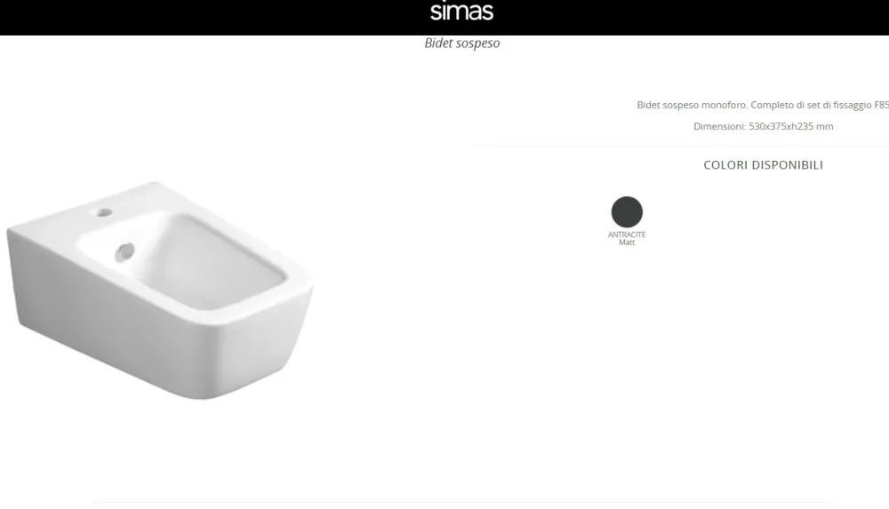 Simas Sanitari bagno modello Degrade a marchio in Ceramica a prezzo scontato- Sanitari