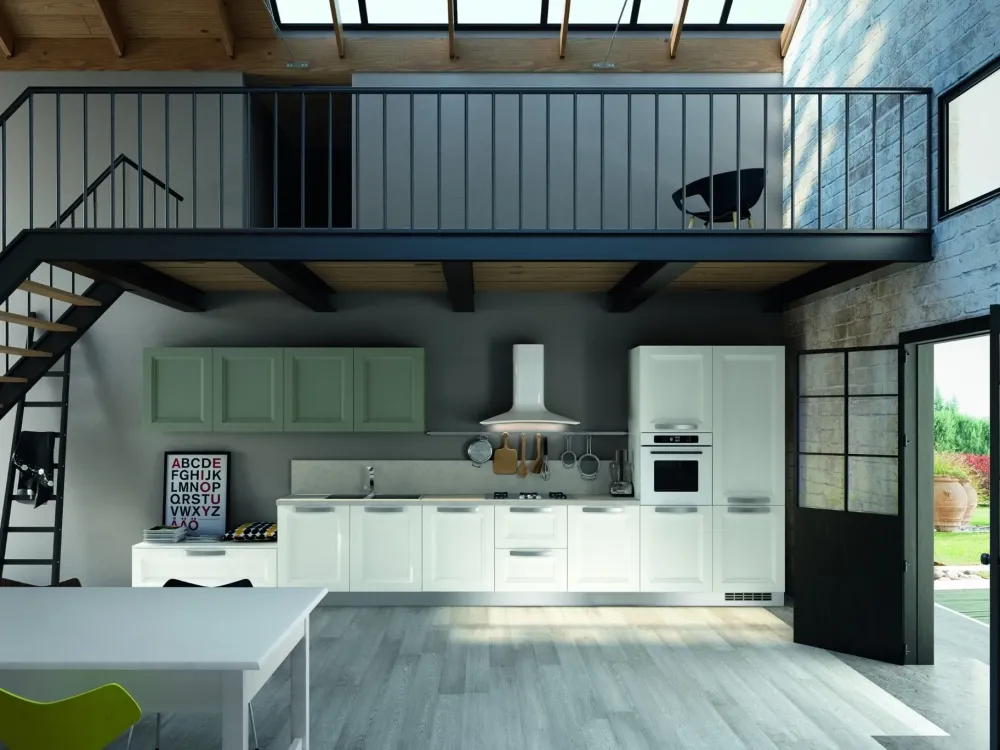 Essebi Scontata: Macchina Bianca , lineare e classica. Acquistala ora!- Cucine Lineari