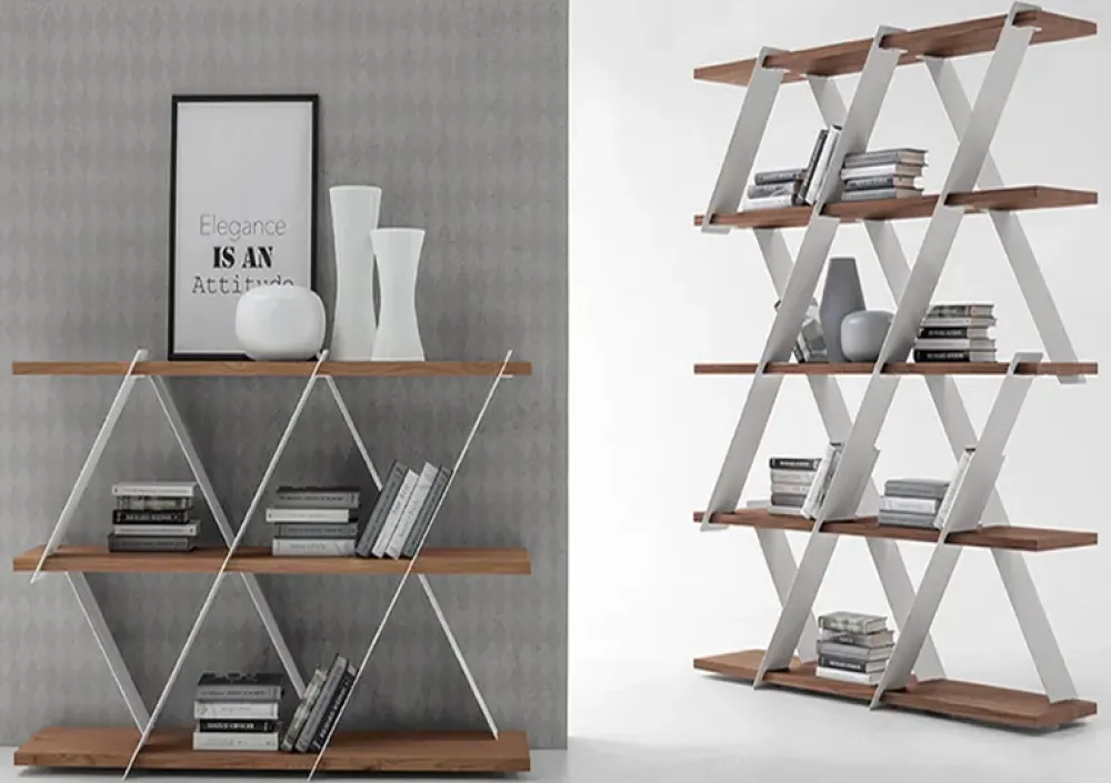 Tonin Casa Scopri Castle: libreria in legno scontata -30%! Ottieni un arredo di qualità a prezzo scontato.- Librerie