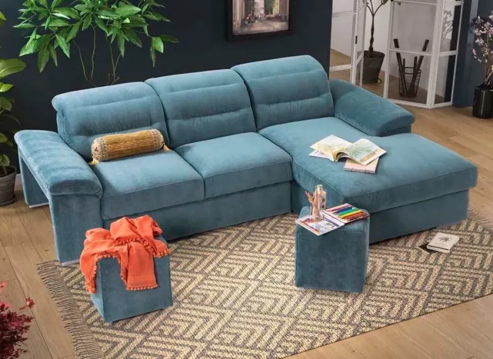 Gamma Scopri i divani letto con penisola in Tessuto a prezzo scontato!- Divani