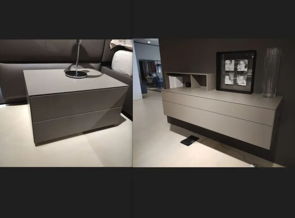 Sangiacomo Scopri il comodino Ecletto, laccato opaco a prezzo scontato!- Comodini