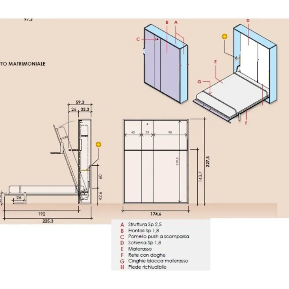 Colombini Casa Scopri il Letto Golf click in Offerta Outlet con -30%!- Letti