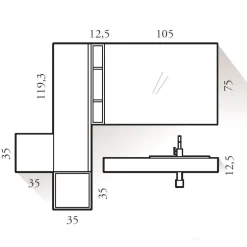 Compab Scopri il Mobile Bagno Bg10 SCONTATO su Outlet! Prezzi imbattibili!- Mobili Bagno Sospeso
