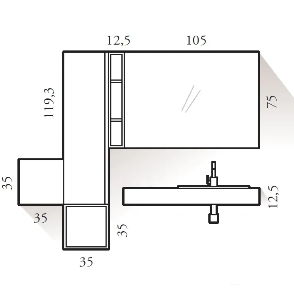 Compab Scopri il Mobile Bagno Bg10 SCONTATO su Outlet! Prezzi imbattibili!- Mobili Bagno Sospeso