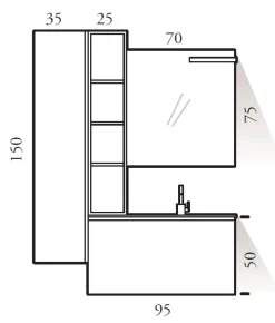 Scopri il mobile Bg13 per il tuo bagno a prezzi vantaggiosi!^Compab Outlet