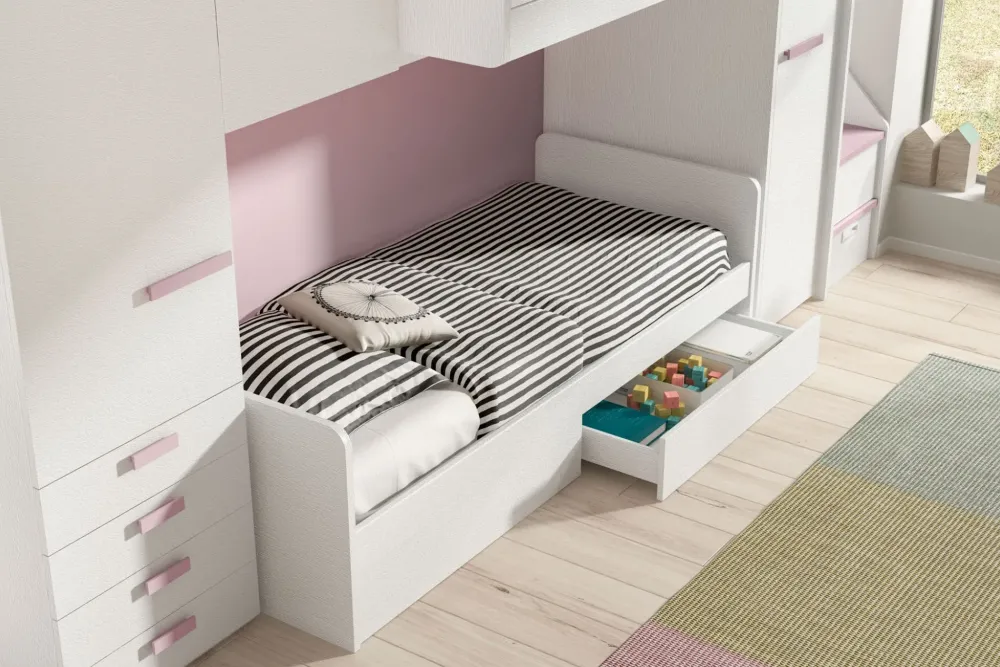 Scopri la cameretta Fantasy 171 scontata a prezzi outlet! Arreda con stile la stanza dei tuoi bambini. Camerette