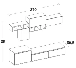 Scopri la Composizione Living 270-01 di a prezzi outlet!^Arrex Discount