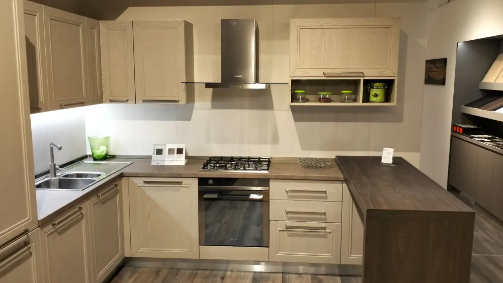 Scopri la Cucina Itaca moderna tortora ad angolo scontata del 50%!^Arredo3 Online