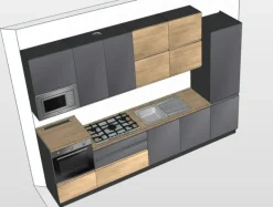 Net Cucine Scopri la cucina moderna rovere chiaro Net a 3400€! New Kelly lineare, un'occasione!- Cucine Lineari|Cucine Moderne