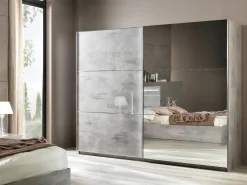 Artigianale Scopri l'armadio Jazz da 263 cm, grigio marmo . Prezzo Outlet!- Armadi