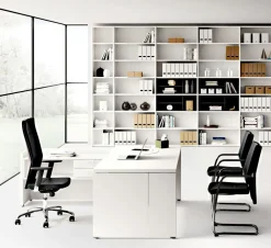 Clearance Scrivania direzionale Direzionale delta e poltrona in legno in Offerta Outlet Arredo Ufficio