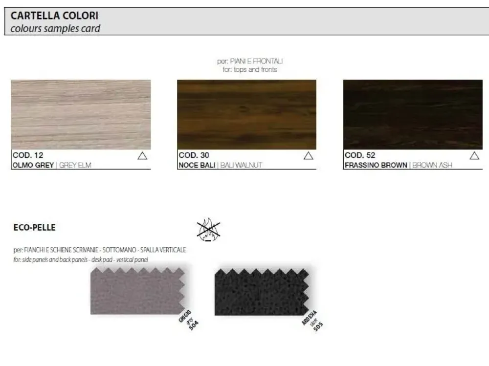 Scrivania direzionale in legno Direzionale jera con allungo su mobile di servizio a marchio in offerta^Las Mobili Outlet