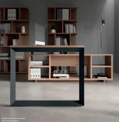 Scrivania direzionale in legno Ufficio completo stratos plus 2 a marchio con forte sconto^Flycom