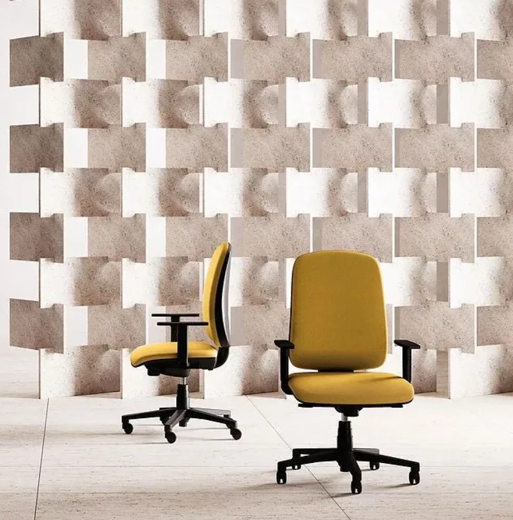 Scrivania direzionale in legno Luca - postazione home office con sedia a prezzi convenienti^Las Mobili