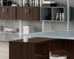 Sale Scrivania direzionale in vetro Postazione ufficio completa stratos plus a prezzi convenienti Arredo Ufficio