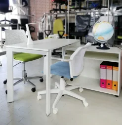 Las Mobili Scrivania direzionale in legno Andrea - postazione home officecon sedia a marchio a prezzi convenienti- Arredo Ufficio