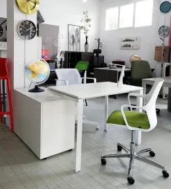 Las Mobili Scrivania direzionale in legno Andrea - postazione home officecon sedia a marchio a prezzi convenienti- Arredo Ufficio