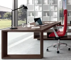 Flycom Scrivania direzionale in legno Direzionale forma e mobile boiserie a prezzi outlet- Arredo Ufficio