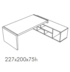 Best Scrivania direzionale modello Direzionale forma   in OFFERTA OUTLET Arredo Ufficio