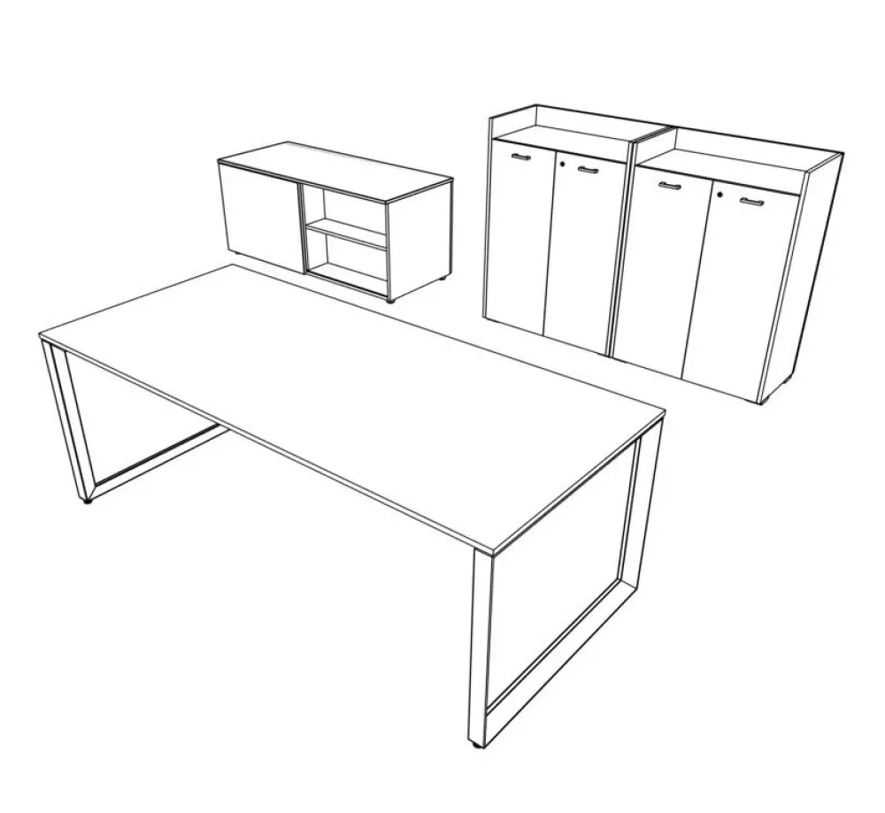 Las Mobili Scrivania direzionale modello 5th element - ufficio completo con mobili in OFFERTA OUTLET- Arredo Ufficio