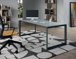 Scrivania direzionale modello E ufficio completo stratos plus in vetro ad un prezzo speciale^Flycom Best