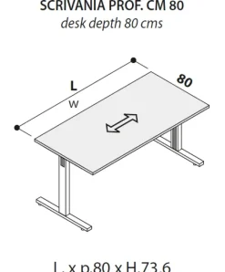 Las Mobili Scrivania direzionale Oxi in legno a prezzo scontato- Arredo Ufficio
