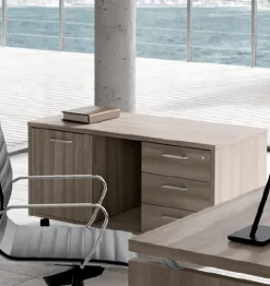 Hot Scrivania direzionale Ufficio completo  in legno a prezzo Outlet Arredo Ufficio