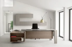 Colombini Office Scrivania Go steel in vetro a prezzo Outlet- Arredo Ufficio