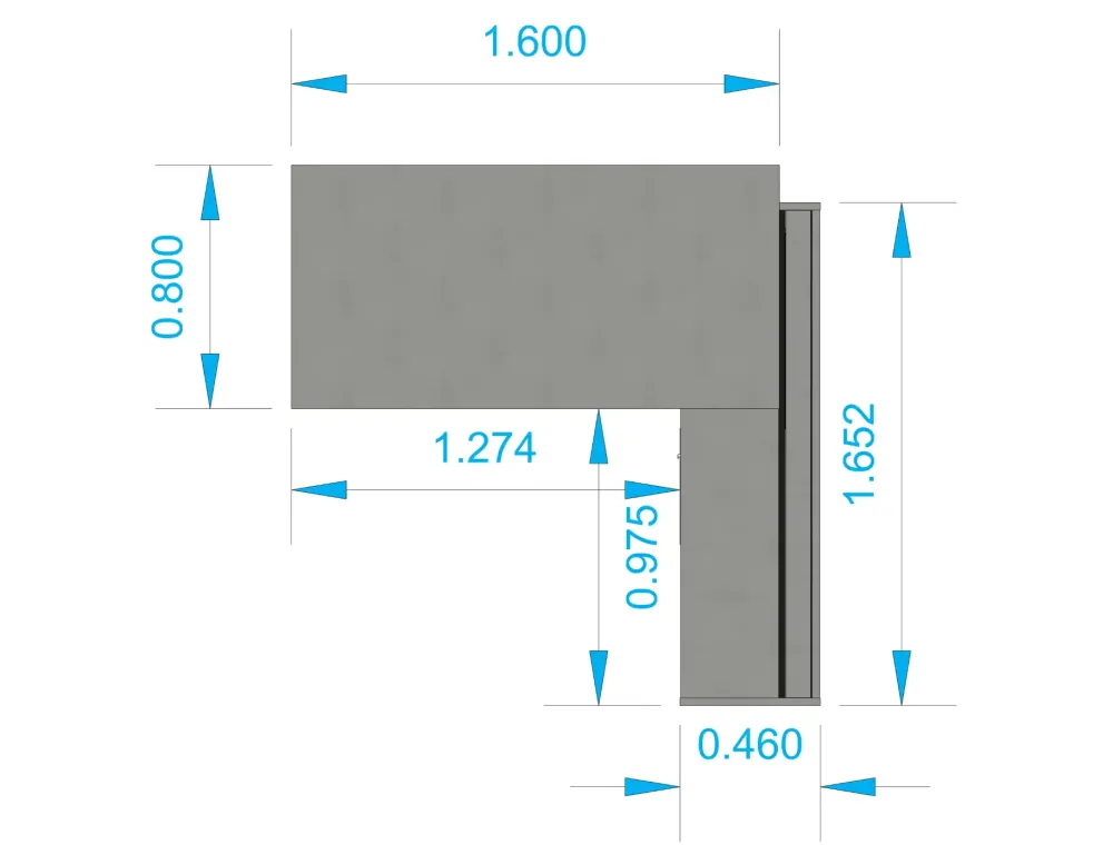 Las Mobili Scrivania operativa modello Sigma con mobile di servizio in OFFERTA OUTLET- Arredo Ufficio