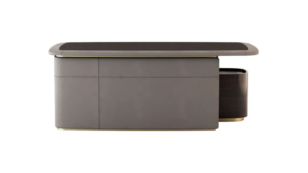 Scrivania Scrivania luxury pelle e ottone in legno a prezzo Outlet^Md work