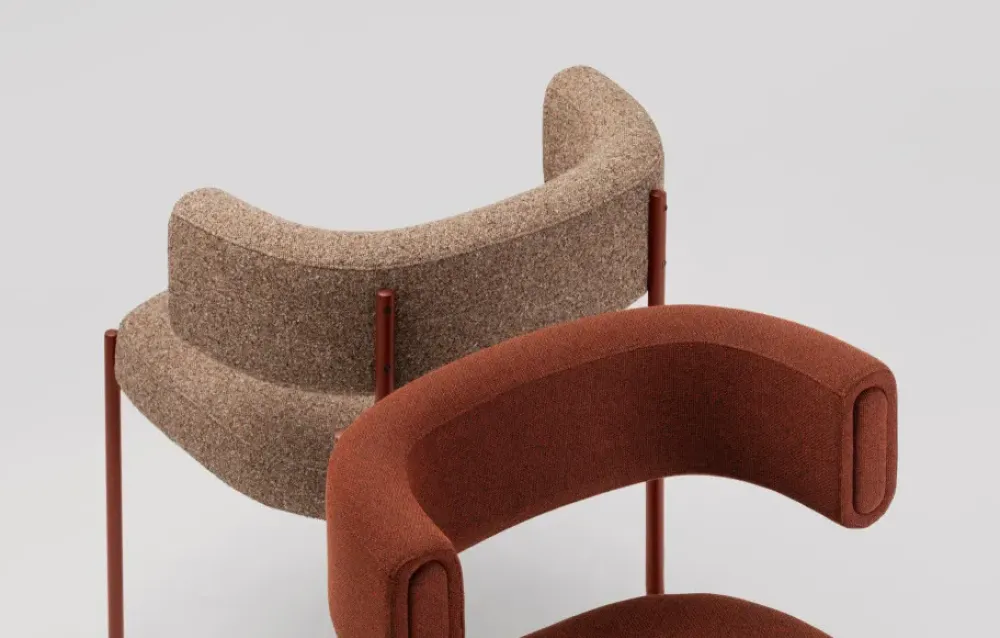 Sedia Amelie da soggiorno realizzata in tessuto scontata del 30%^MIDJ Discount