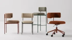 Sedia Amelie da soggiorno realizzata in tessuto scontata del 30%^MIDJ Discount