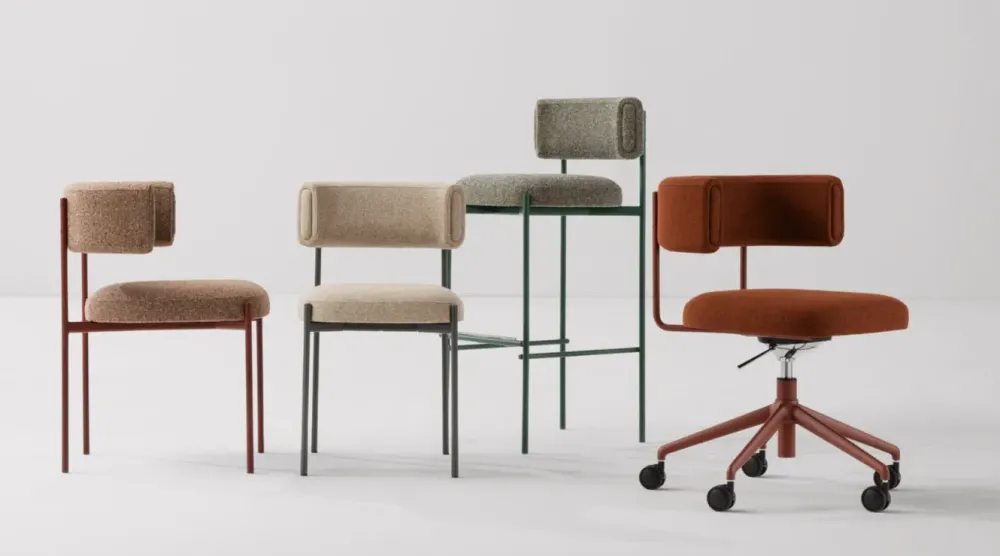 Sedia Amelie da soggiorno realizzata in tessuto scontata del 30%^MIDJ Discount