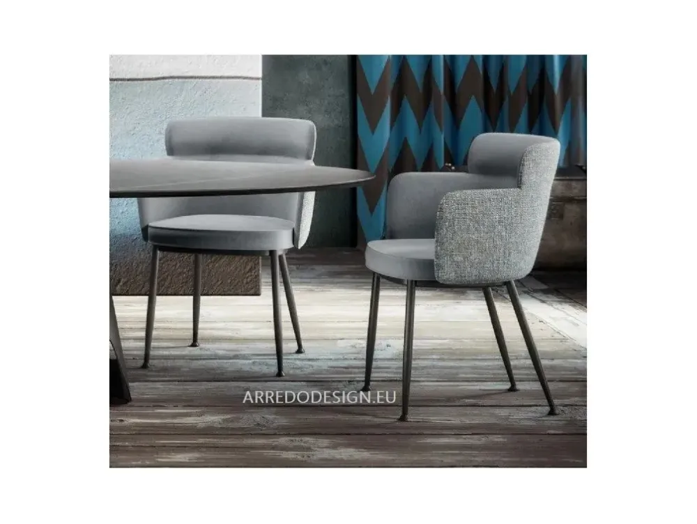 Ambianceitalia Sedia Bow * da soggiorno realizzata in tessuto scontata del 35%- Sedie