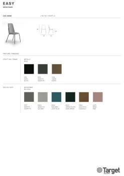 Best Sedia da cucina realizzata in tessuto Easy di Sedie