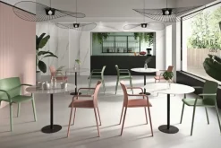 Kastel Sedia da cucina realizzata in plastica Klia di- Sedie