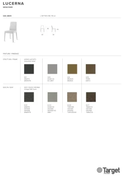 Target Point Sedia da cucina realizzata in tessuto Lucerna di- Sedie