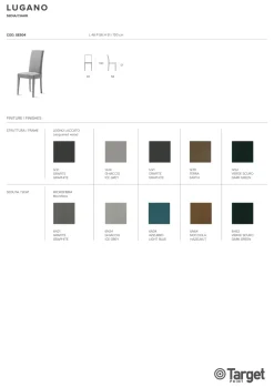 Sedia da soggiorno realizzata in legno Lugano di^Target Point