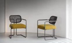 Best Sedia da soggiorno realizzata in tessuto Arno di Sedie