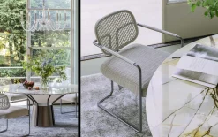 Best Sedia da soggiorno realizzata in tessuto Arno di Sedie