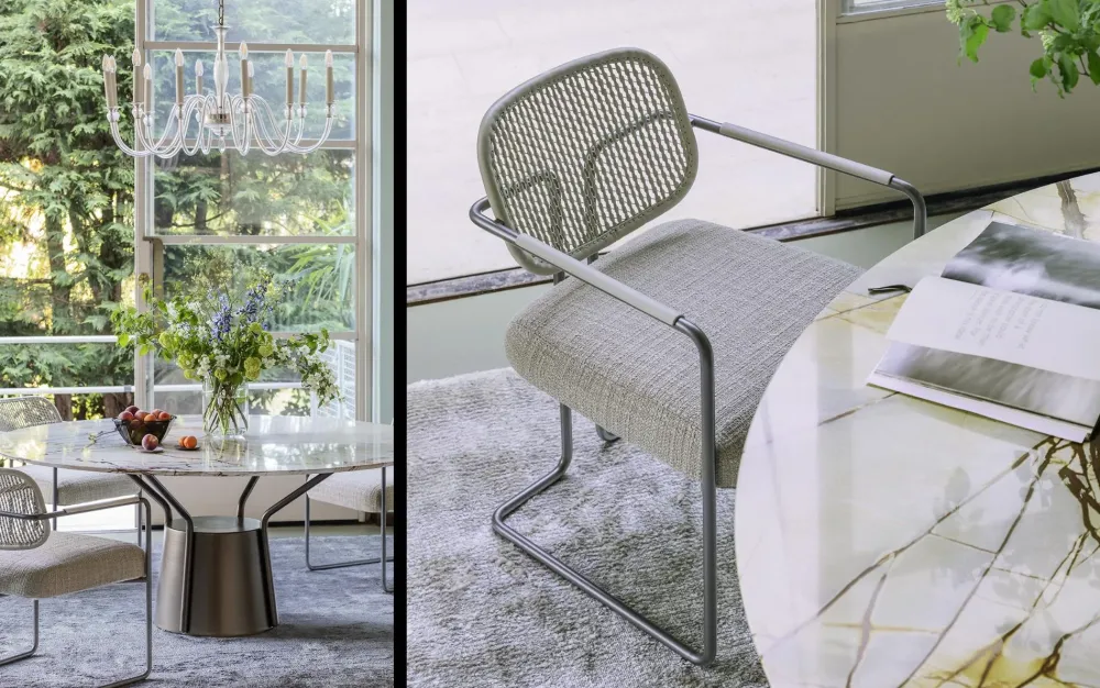 Best Sedia da soggiorno realizzata in tessuto Arno di Sedie