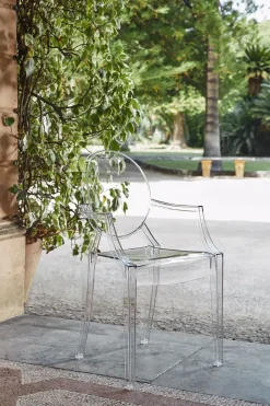 Kartell Sedia da soggiorno realizzata in plastica Louis ghost di- Sedie