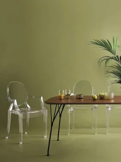 Kartell Sedia da soggiorno realizzata in plastica Louis ghost di- Sedie