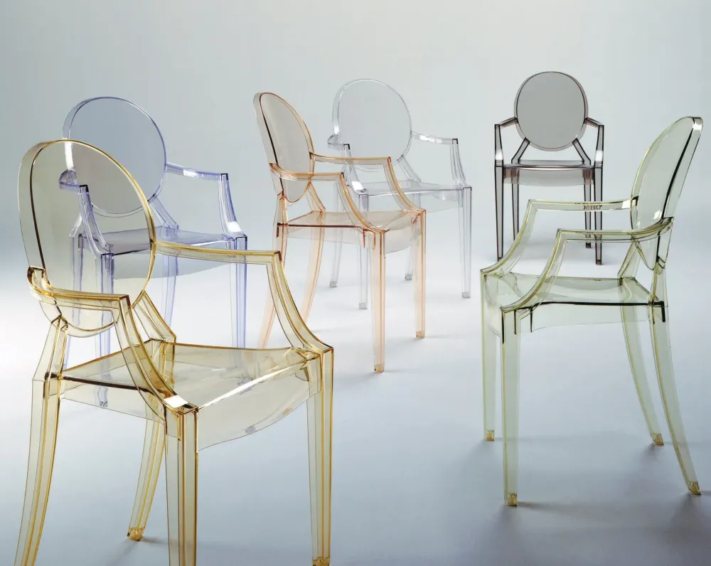 Kartell Sedia da soggiorno realizzata in plastica Louis ghost di- Sedie