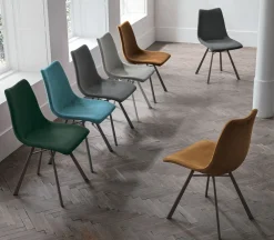 Outlet Sedia da soggiorno realizzata in ecopelle Maiorca * di Sedie