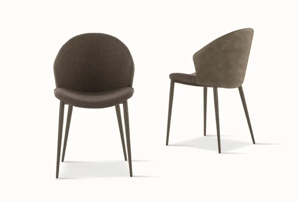 Sedia da soggiorno realizzata in tessuto Paris di^Sedit New