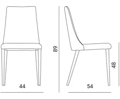 Sedia da soggiorno realizzata in tessuto Ely di^Easyline Online