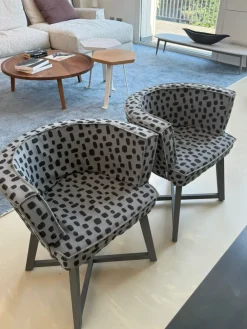 Gervasoni Sedia di modello poltroncine gray da soggiorno in offerta -35%- Sedie