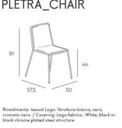 New Sedia di modello Pletra chair da soggiorno in offerta -25% Sedie