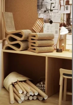 Collezione esclusiva Sedia di  modello Wiggle side chair da soggiorno in offerta -20%- Sedie